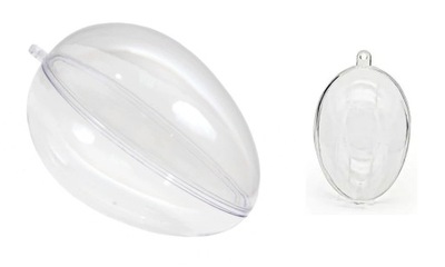 Jajko akrylowe plastikowe przeźroczyste 6cm