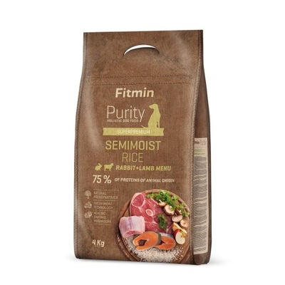 Fitmin dog Purity Rice Semimoist Rabbit&Lamb - 4 kg