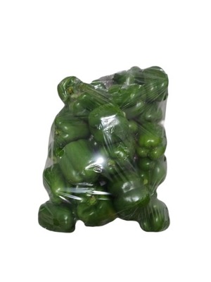 PAPRYKA ZIELONA ŚWIEŻA WOREK 5KG folia warzywa