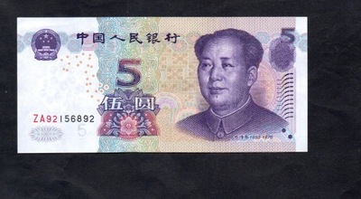 BANKNOT CHINY -- 5 YUAN -- 2005 rok