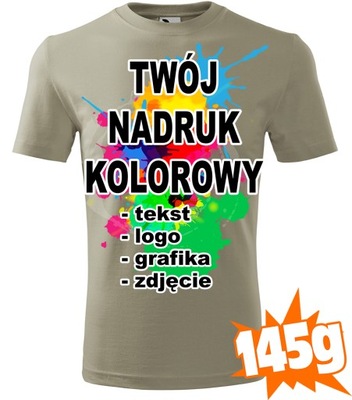 KOSZULKA Z WŁASNYM NADRUKIEM męska T-SHIRT XL C28