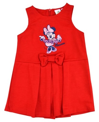 DISNEY Czerwona sukienka dziecięca z Minnie 68 cm