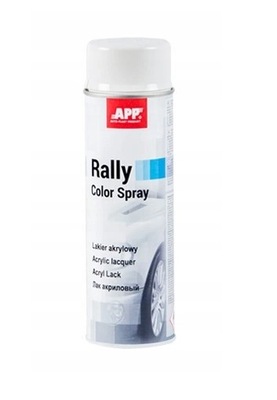 Lakier akrylowy APP Rally Color biały spray 600ml