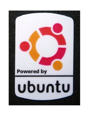 Naklejka UBUNTU 19 x 28 mm 308