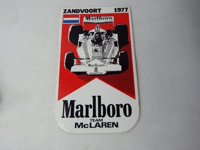 MARLBORO TEAM McLAREN ZANDVOORT 1977 NAKLEJKA