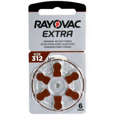 Rayovac Extra 312 EMF PR41 Baterie słuchowe 6 szt.