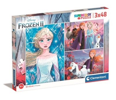 Puzzle 3 x 48 super kolor Frozen 2 Clementoni