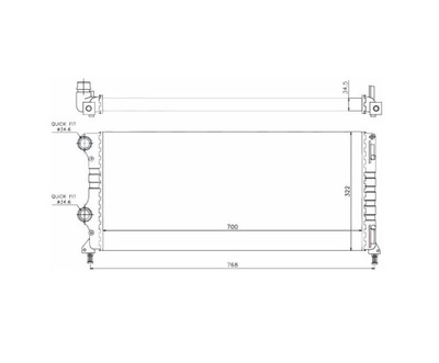 RADUADOR FIAT DOBLO 06- 46807378  