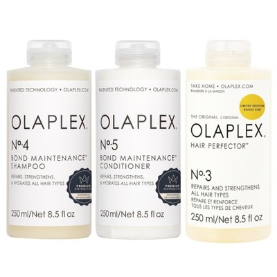 Olaplex Bond no.4 szampon 250ml + no.5 odżywka 250ml + no.3 kuracja 250ml