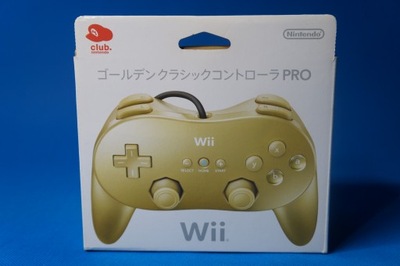 Oryginalny Controler PRO Nintendo WII RVL-005 GOLD
