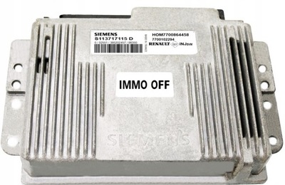 ECU RENAULT 1.6 S113717115D HOM7700864458 IMMO APAGADO  