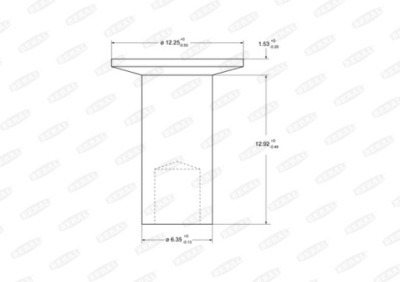 Заклёпки накладки 6,35mmx12,7mm, opak. 100szt. стальной трубчатый nit фото №1