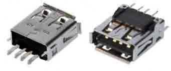 USB-1A20-P Gniazdo, 1x port typu A, standard 2.0,