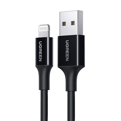 Kabel przewód USB-A - iPhone Lightning MFi 2.4A 1m - czarny