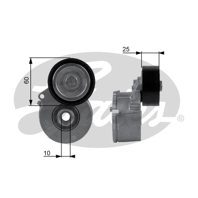 РОЛИК НАТЯГУЮЧИЙ PK GATES T38236