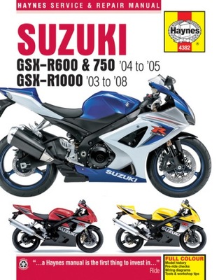 MANUAL DE MANTENIMIENTO SUZUKI GSX-R 600 750 04-05 GSX-R 1000 03-08  