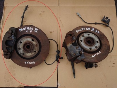 Поворотный кулак суппорт ступица левый перед peugeot partner iii berlingo iii фото №1