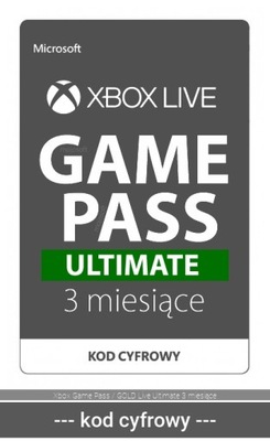 Xbox Game Pass / GOLD Live Ultimate 3 miesiące