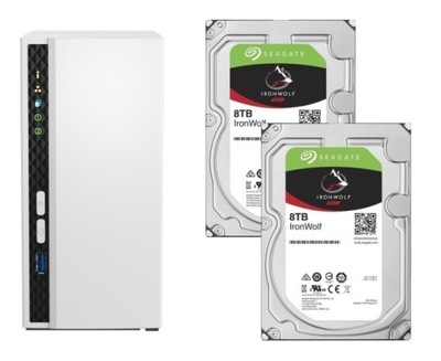 Serwer NAS Qnap TS-233 + 2 x 8TB Seagate IronWolf