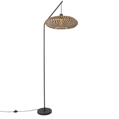 Orientalna lampa podłogowa czarny bambus - Ostrawa