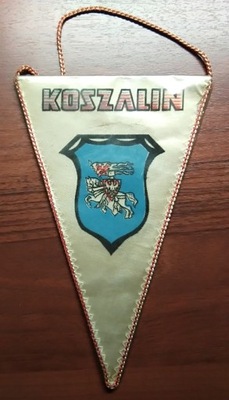 Proporczyk KOSZALIN herb miasta godło PRL