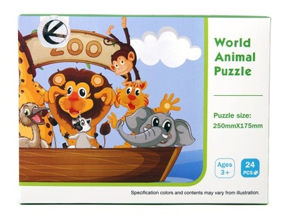 Puzzle ZOO układanka dla dzieci 24 elementy