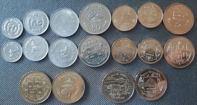 NEPAL zestaw 9 monet