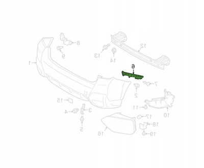 КРІПЛЕННЯ БАМПЕРА SUBARU IMPREZA/XV 2018- ПРАВЕ
