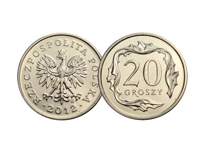 20 groszy 2012 r. stan menniczy z woreczka