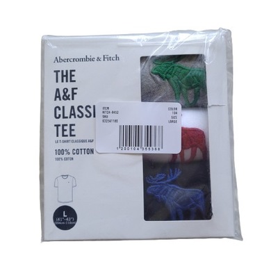 3x t-shirt Abercrombie&Fitch koszulka L 3PAK