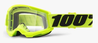 GOGLE ROWEROWE 100% STRATA 2 JUNIOR FLUO YELLOW