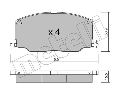 КОЛОДКИ HAM.TOYOTA CAMRY 86-91