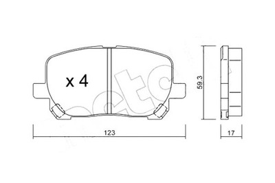 TRINKELĖS STABDŽIŲ TOYOTA AVENSIS VERSO 01- METELLI 