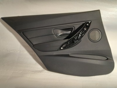 Bmw 3' f30 обшивка двері лівий задня czarna шкіра фото №1