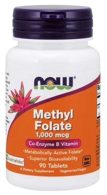 NOW Foods Methyl Folate 1000mcg 90 tabletek