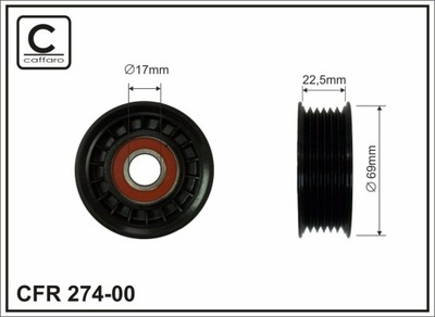 CAFFARO 274-00 ROLLO NAPINACZA, CORREA DE CUÑA MULTICOSTAL  