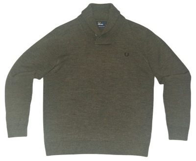 Fred Perry Męski Wełniany Sweter Merino Ładny L