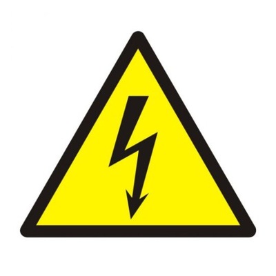 Ostrzeżenie przed napięciem elektrycznym 5,25x5,25