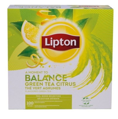 Herbata LIPTON Green Tea citrus 100 torebek