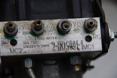 Насос блок управления abs esp dacia duster i lift 476609671r фото №1