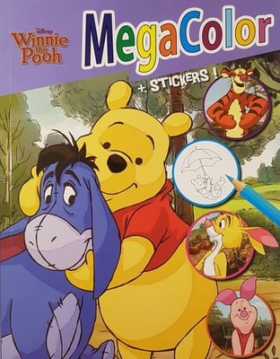 Kolorowanka z naklejkami MegaColor Winnie the Pooh