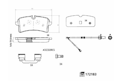 FEBI BILSTEIN TRINKELĖS STABDŽIŲ GAL. AUDI A6 C7 A7 4.0 02.12-09.18 