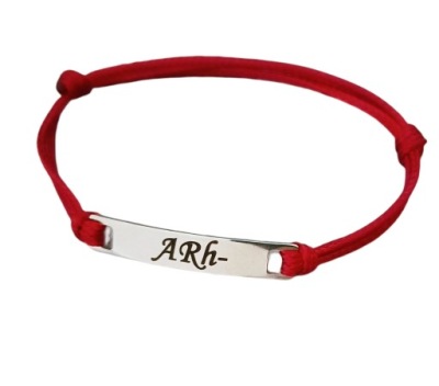 Bransoletka BLASZKA Stal GRAWER GRATIS Grupa Krwi