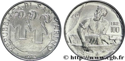 SAN MARINO 100 lirów 1972