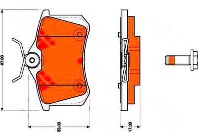 Trw тормозные колодки тормозные vw задняя golf vento trw фото №1