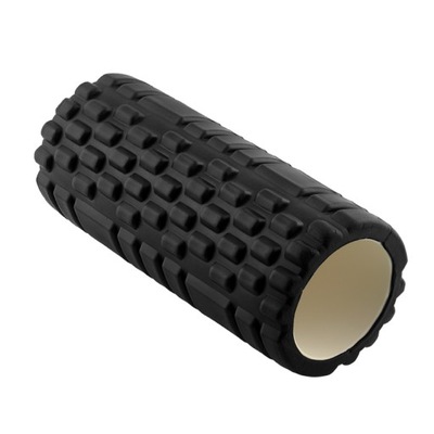 Wałek Roller do ćwiczeń z wypustkami 33x14 cm. czarny