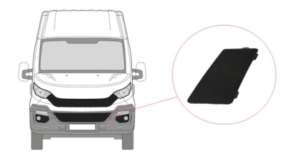 Заглушка бампера перед левый iveco daily 2014-2019 фото №1