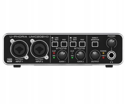 BEHRINGER U-PHORIA UMC202HD INTERFEJS AUDIO USB