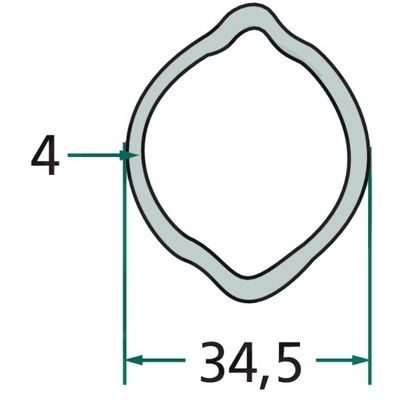 TUBO PROFILOWA EXTERIOR CYTRYNA G3 SRED 34,5MM  