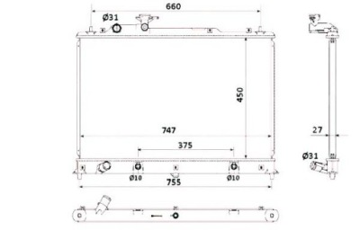 Радиатор mazda cx-7 2.3 mzr disi turbo автоматическая коробка передач nr фото №1
